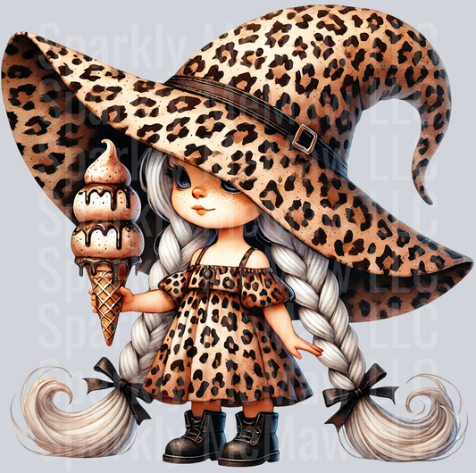 2 Leopard Print Gnome Girls Clipart Decal