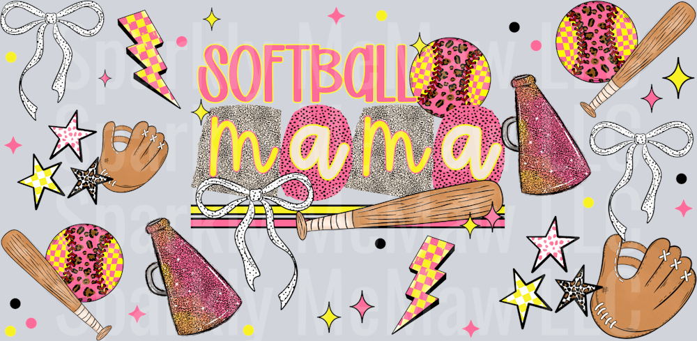 Softball mama 16 oz wrap