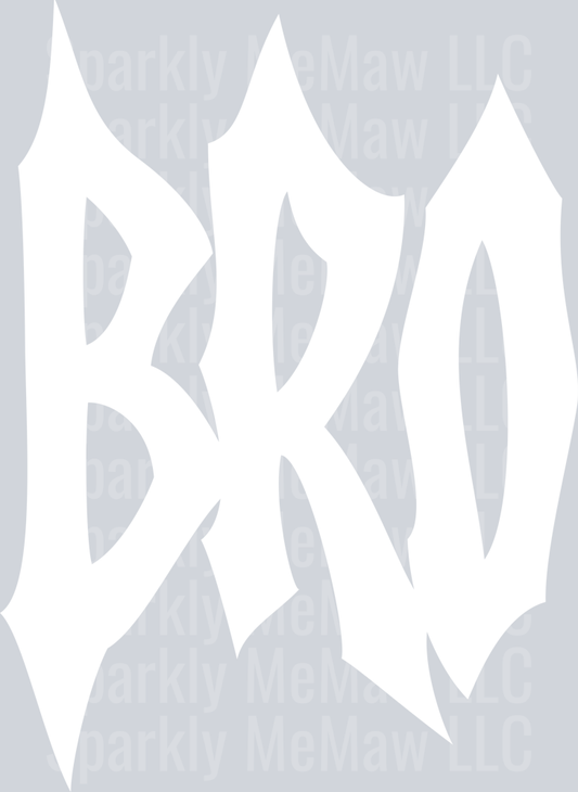 bro white UV DTF Decal