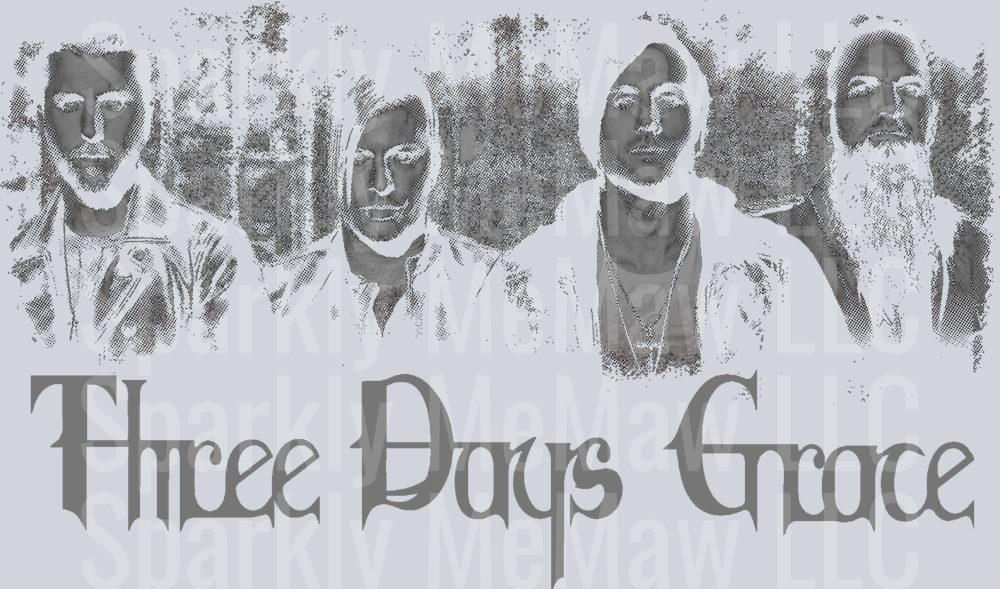 three days grace Halftone DTF Transfer (Fabric)