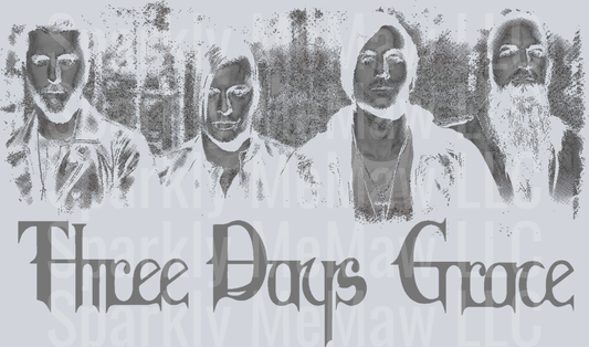 three days grace Halftone DTF Transfer (Fabric)