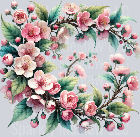 29 Cherry Blossoms Clip Art UV DTF Decal