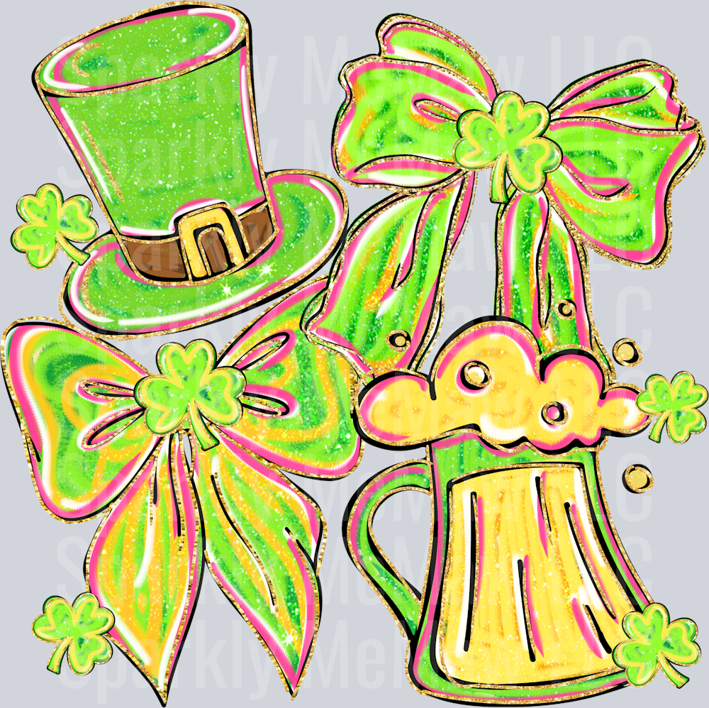 Coquette Irish St Pattys Day DTF Transfer
