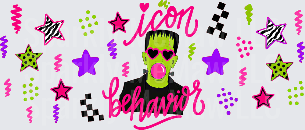 Frankenstein Icon Behavior This Is A UV DTF 16 OZ Wrap