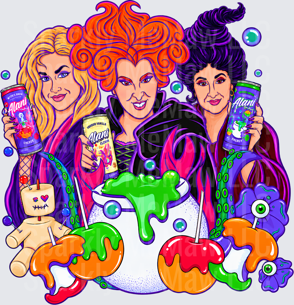 Hocus Pocus Sanderson Sisters Alani Nu UV DTF Decal