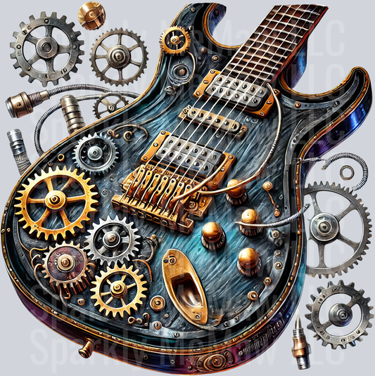 Musical Steampunk UV DTF Clip art Decal 40