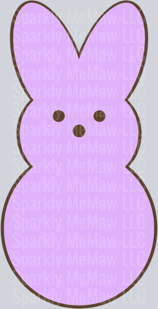 Purple Peeps Bunny Easter Marshmallow UV DTF Decal