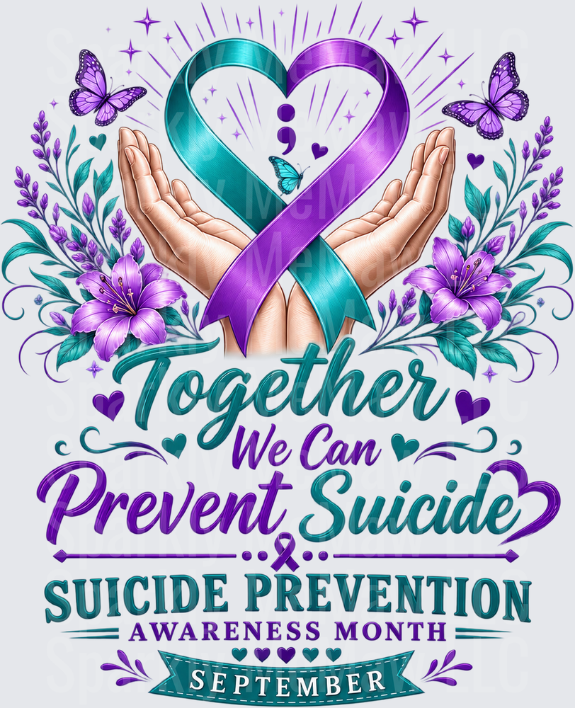 Together We Can Prevent Suicide UV DTF Decal