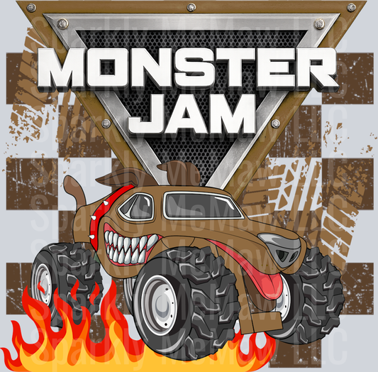 monster jam dog DTF Transfer (fabrics)