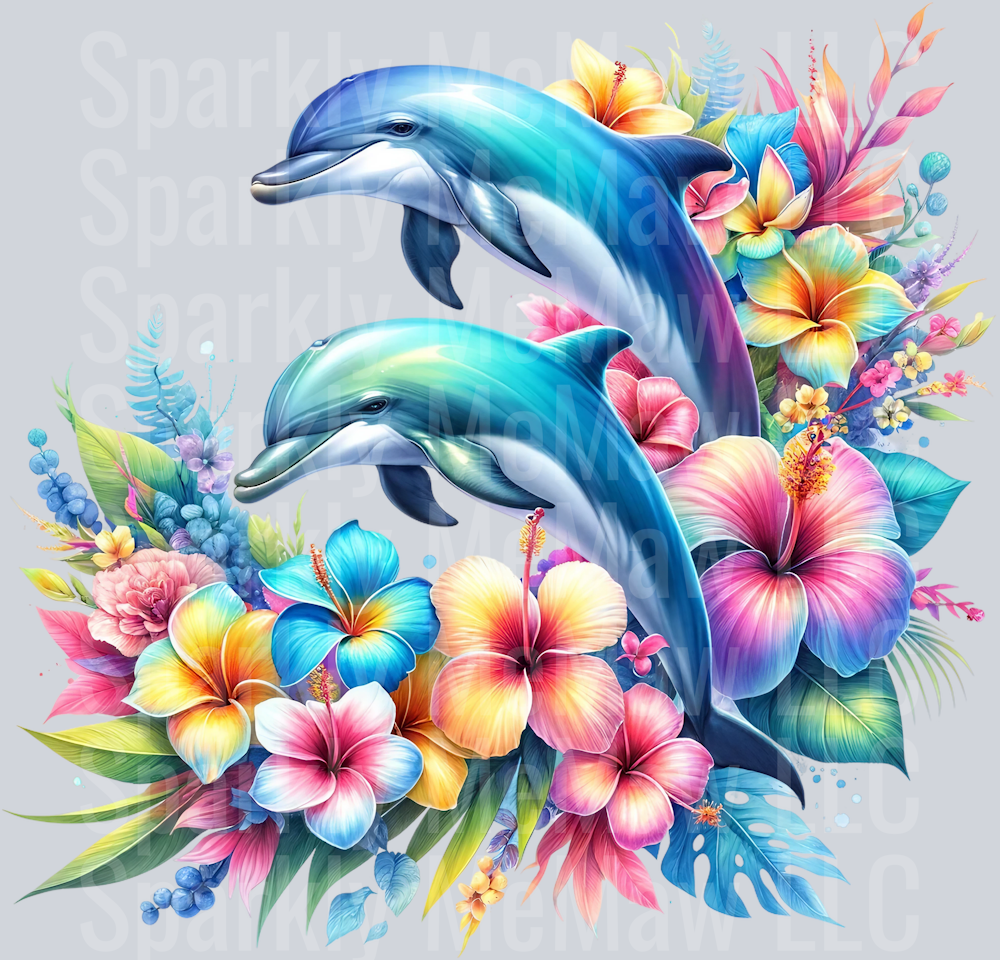 dolphin 10 Clip Art UV DTF Decal
