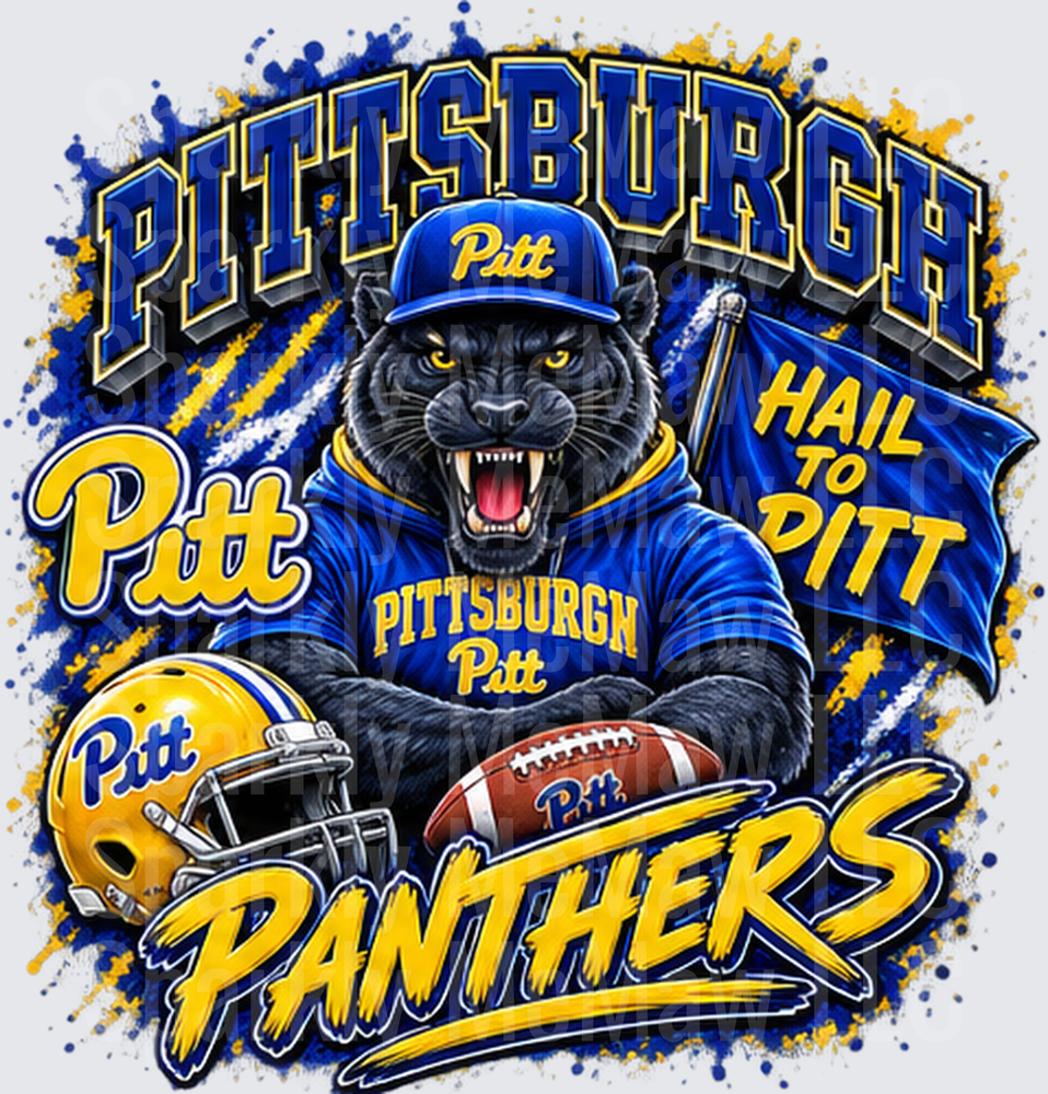 Pittsburgh Panthers Pitt Panther Mascot UV DTF Decal