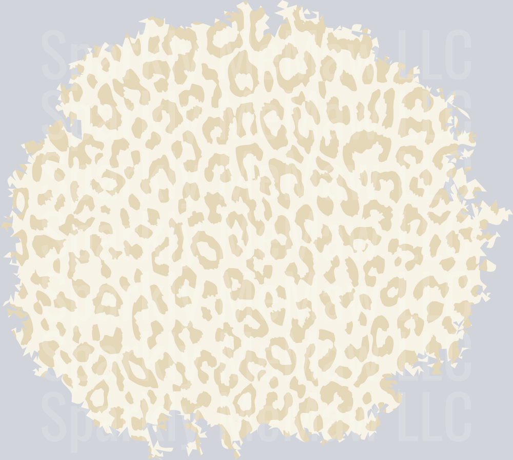 Beige Leopard Print Circle Pattern UV DTF Decal