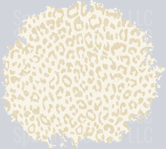 Beige Leopard Print Circle Pattern UV DTF Decal