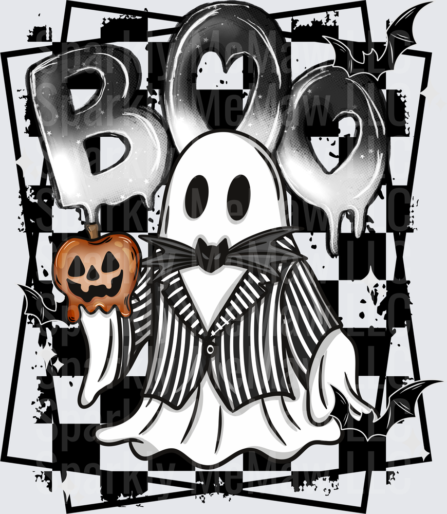 Boo Ghost Jack Skellington Halloween UV DTF Decal