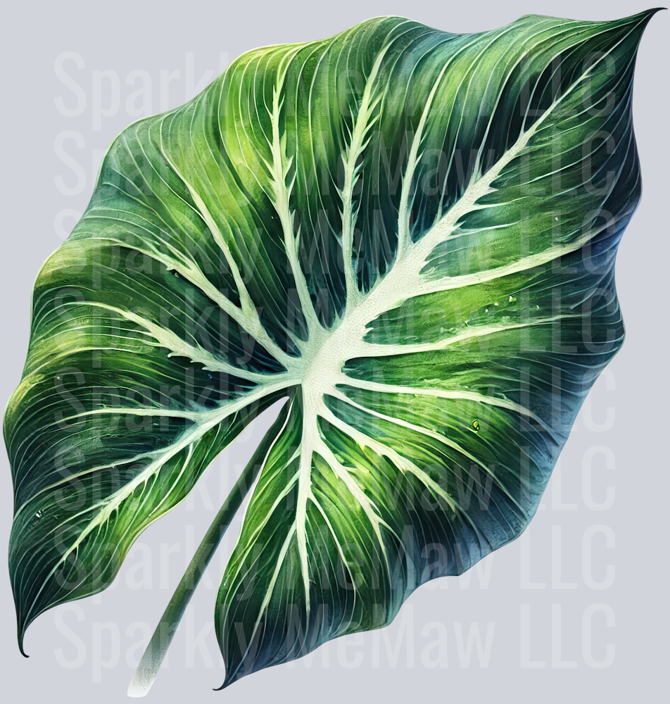 10 Tropical Leaves Clipart Decal