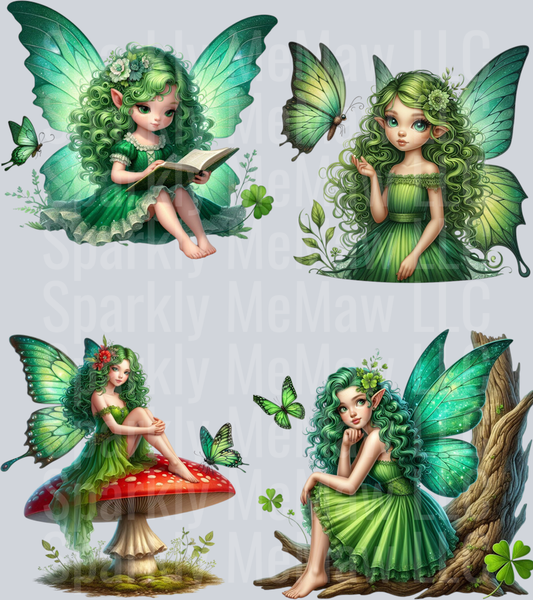 Green Fairy UV DTF Element Sheet