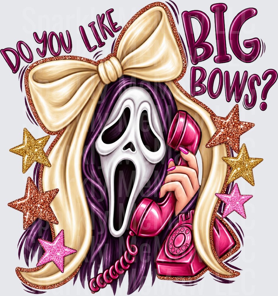 Ghostface Big Bows Phone DTF UV DTF Decal