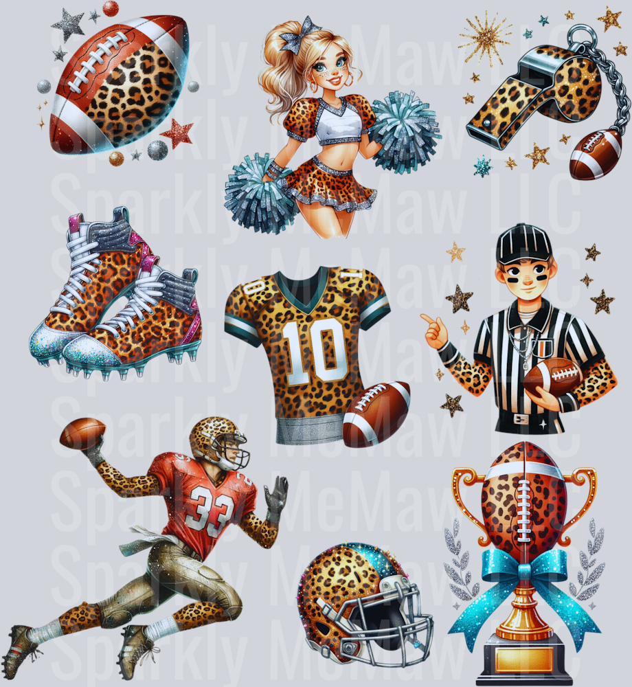 Sporty.LeopardPrint UV DTF Element Sheet