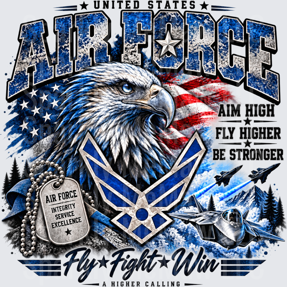 United States Air Force Eagle UV DTF Decal