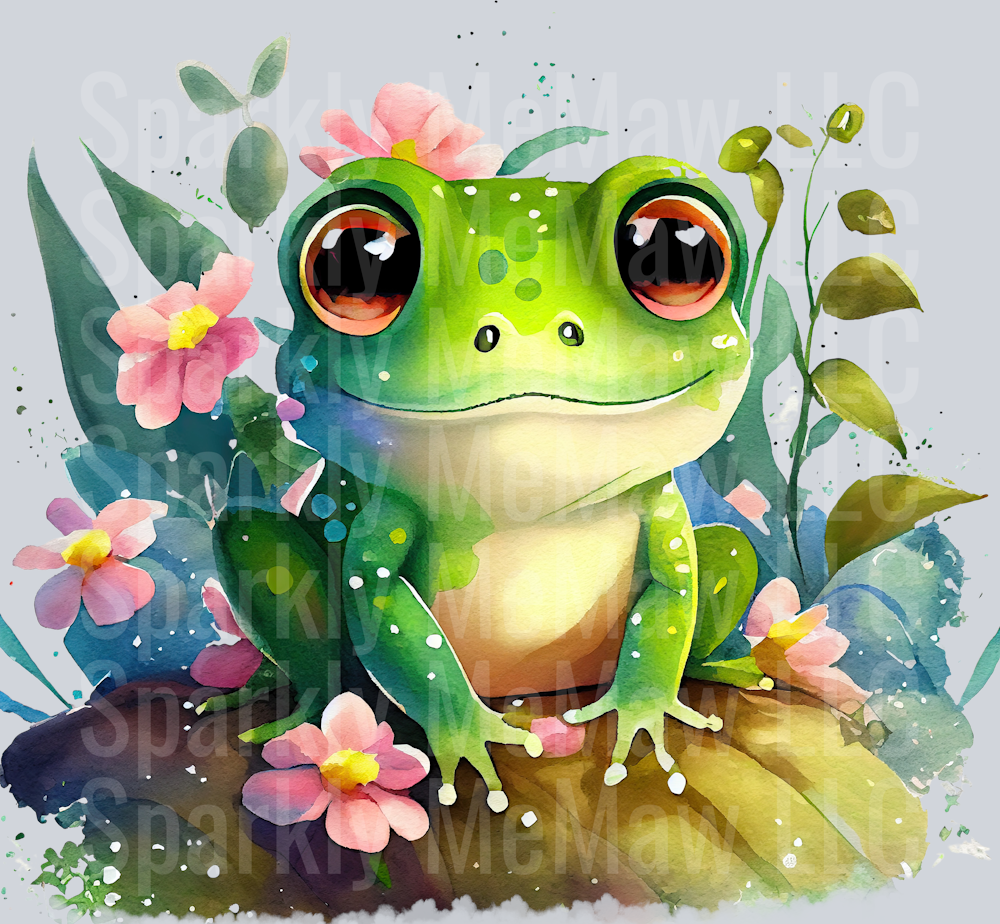CuteLittleFrog04 UV DTF clip Art Decal
