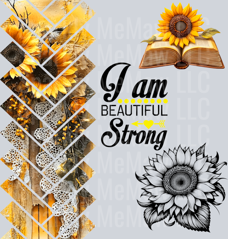 Beautifully Strong   UV DTF  Sheet 10x10