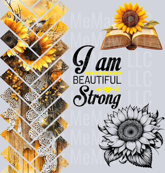 Beautifully Strong   UV DTF  Sheet 10x10