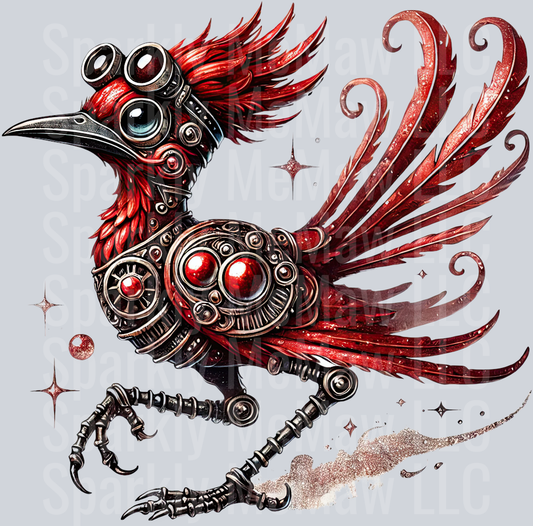 Red Road Runner SteamPunk UV DTF Decal 19