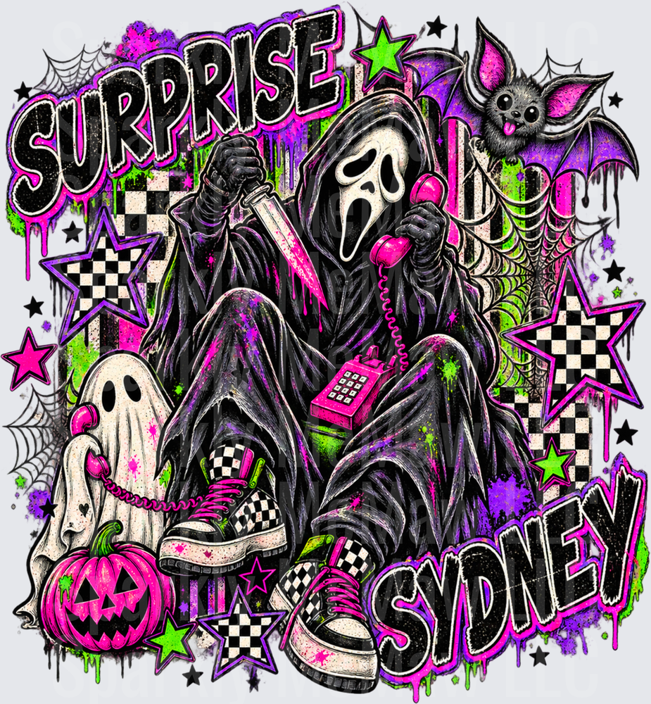 Ghostface Surprise Sydney Halloween UV DTF Decal