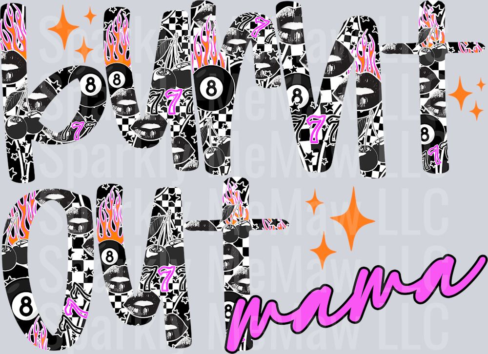 Burnt out Mama UV DTF Decal