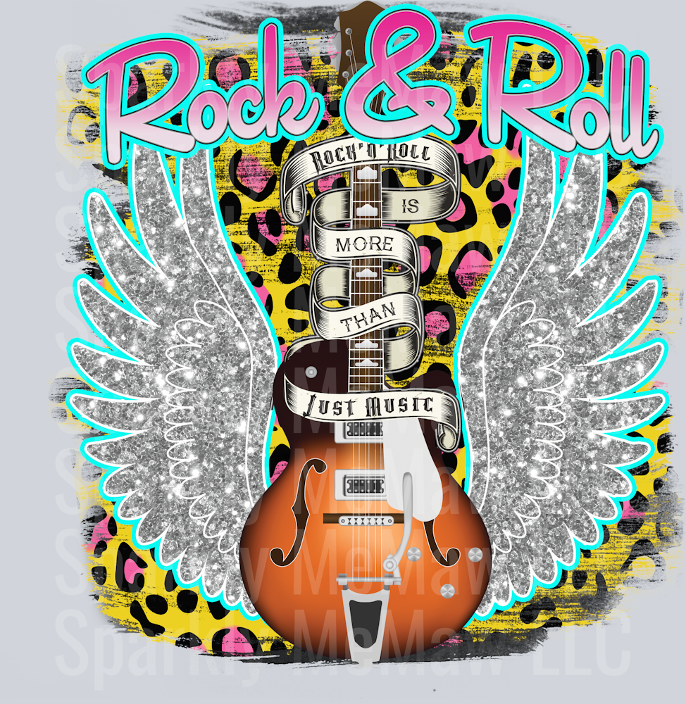 Rock N Roll 2 UV DTF Transfer