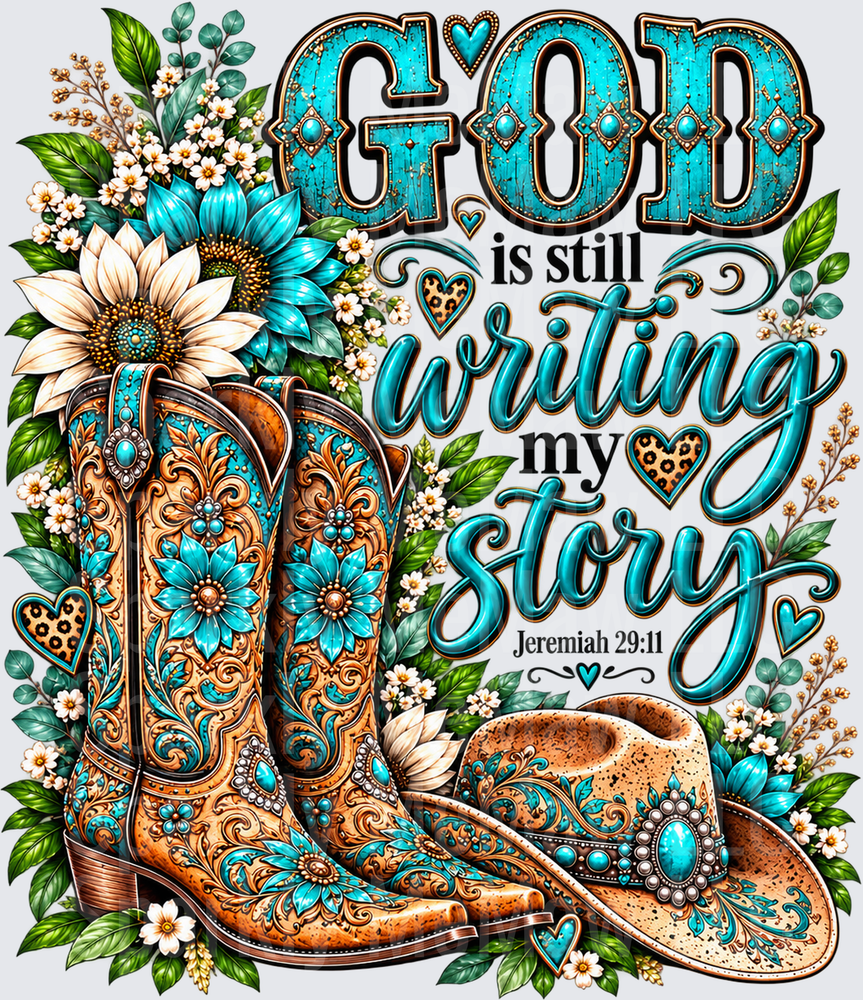 God Is Still Writing My Story UV DTF DECAL (HARD SMOOTH SURFACE)