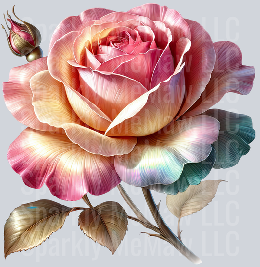 Fantasy Rose 25 UV DTF Decal