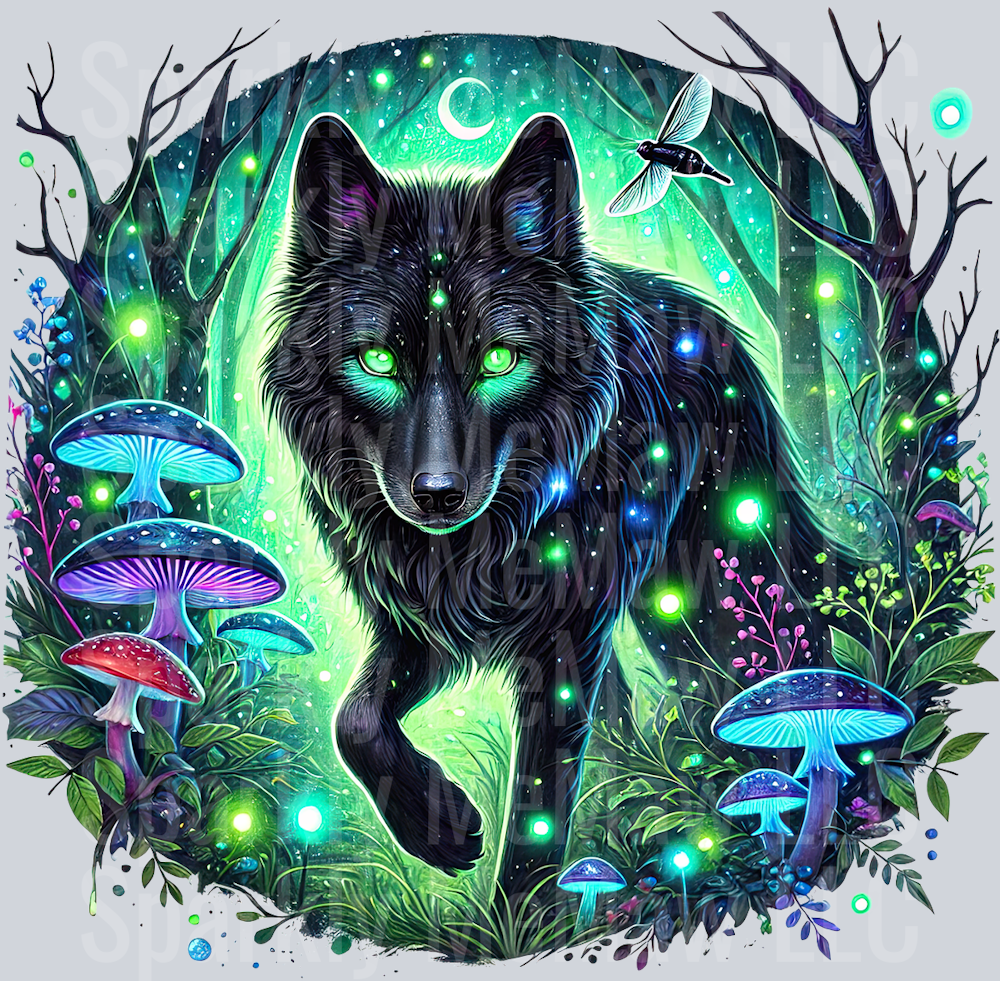 Mystical Wolf 5 UV DTF Decal