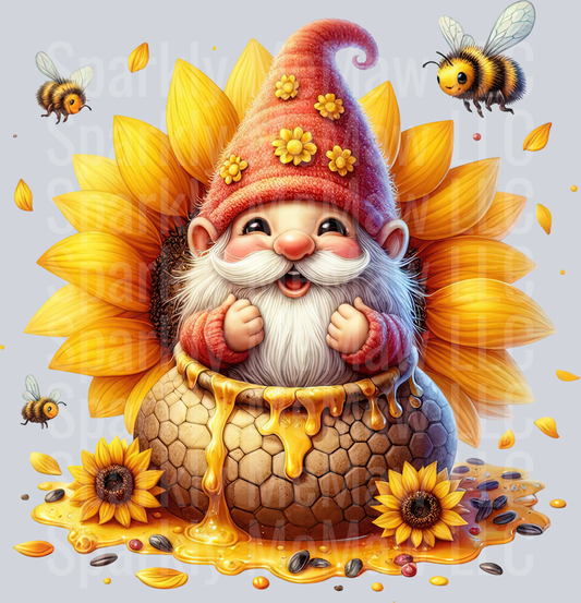63 Bee Gnome UV DTF Clip Art Decal
