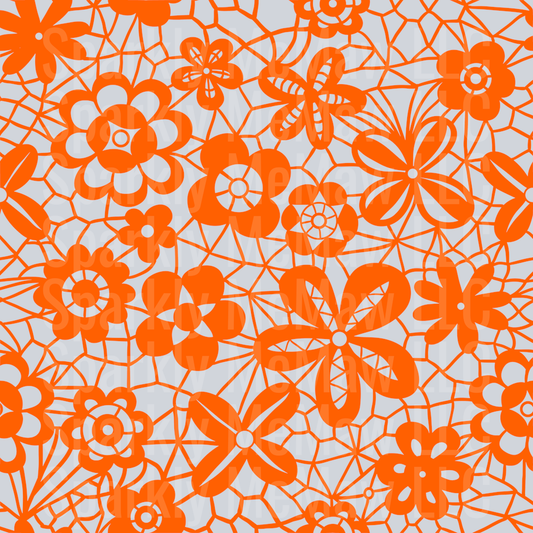 Seamless orange lace 10x10