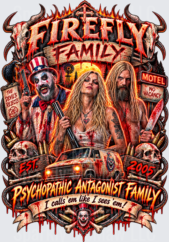 Firefly Family Devil's Rejects This is a UV DTF Decal
