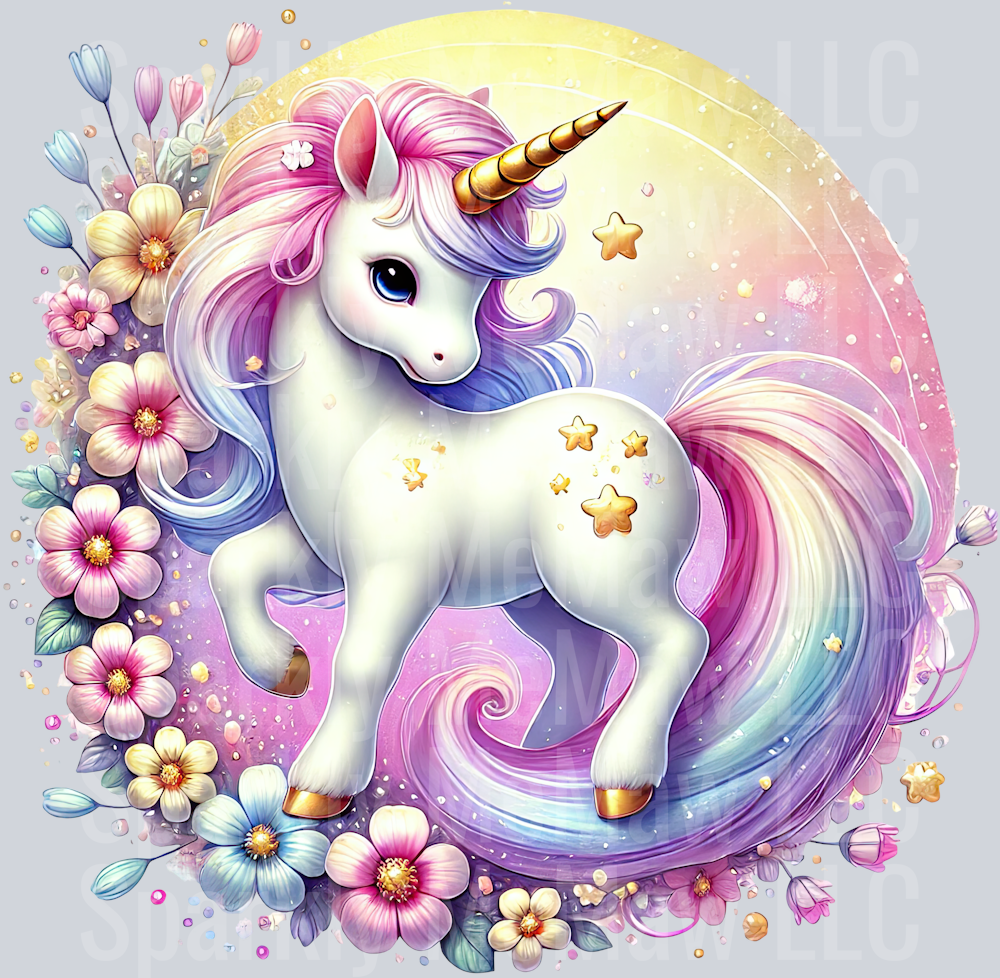 Starry Unicorn ClipArt Decals 4