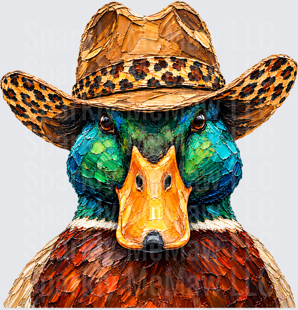 Mallard Duck Cowboy Hat UV Decal Decal