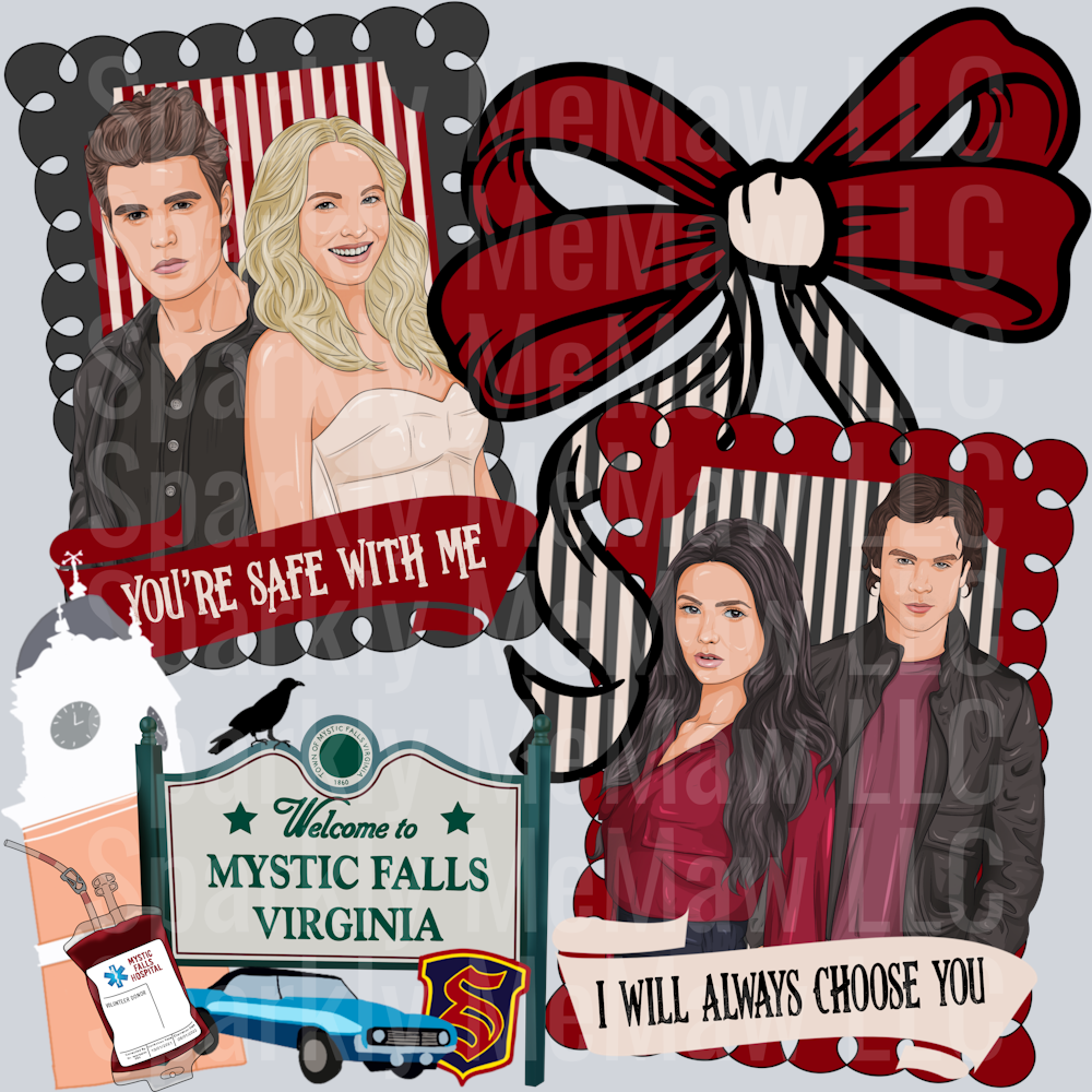 TVD Coquette Collage UV DTF Decal
