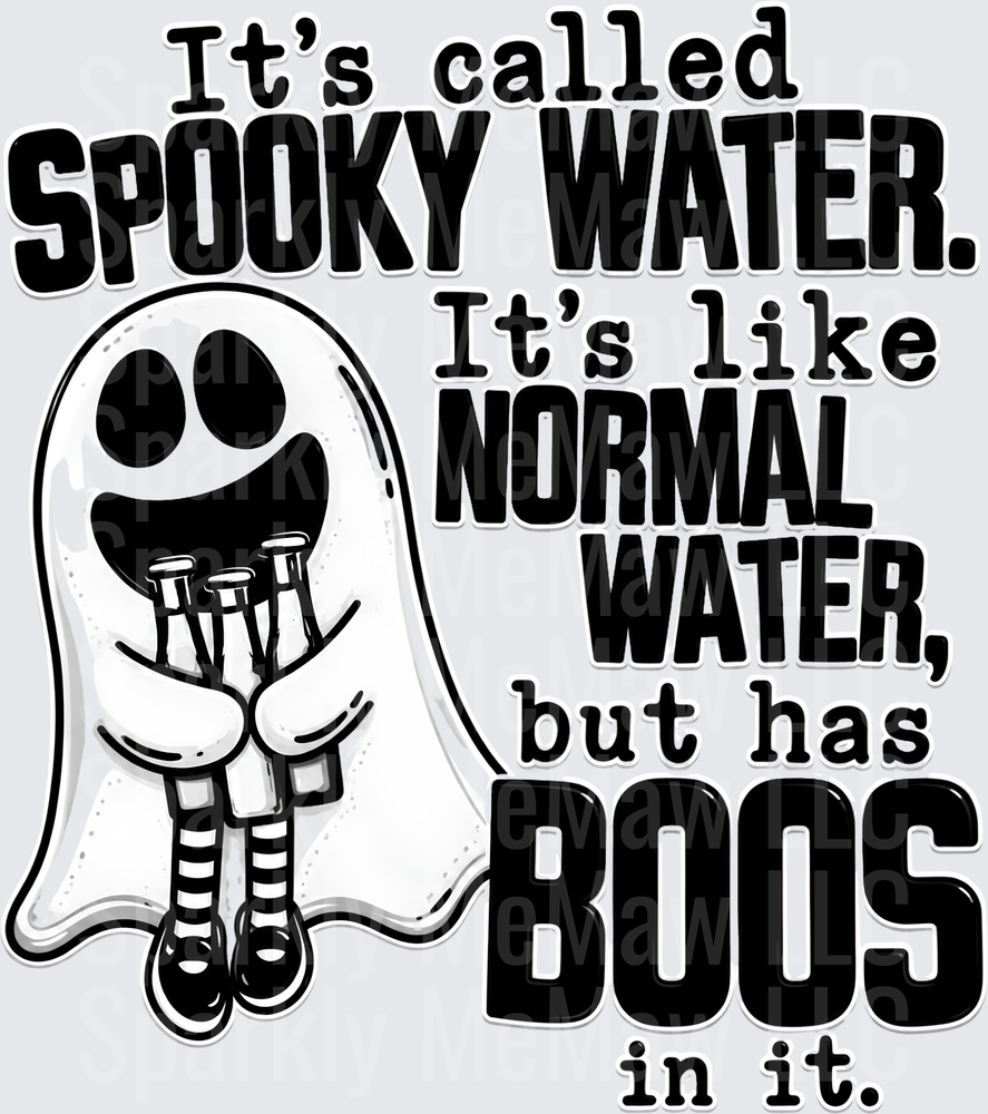 Spooky Water Ghost Boos UV DTF Decal