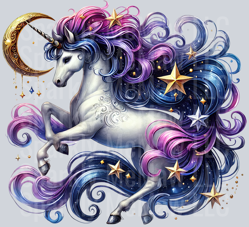 Starry Unicorn ClipArt Decals 19