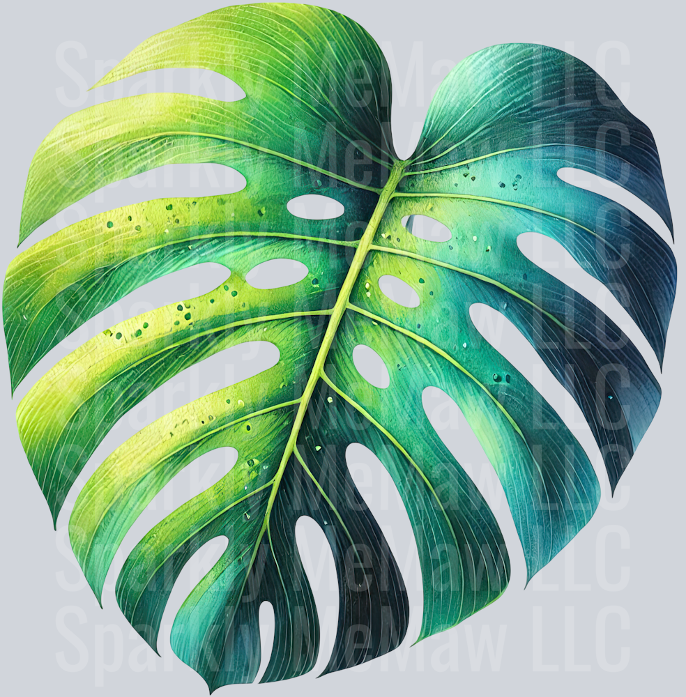 16 Tropical Leaves Clipart Decal