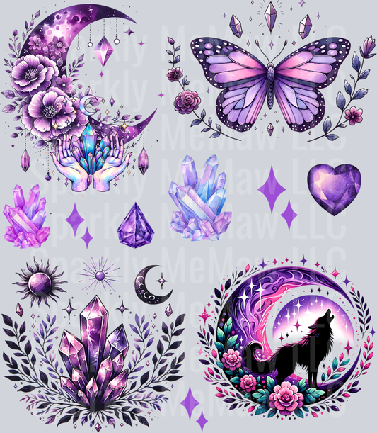 PurpleCrystal.UV DTF Element Sheet