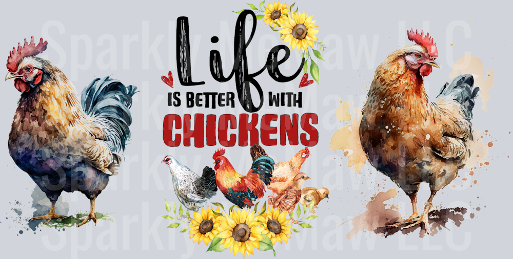 Chicken-Life-UV DTF 16 oz Wrap