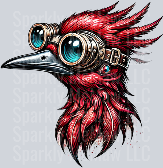 Red Road Runner SteamPunk UV DTF Decal 23