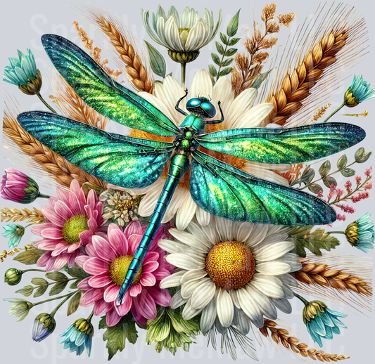 14 Floral Dragonfly UV DTF Clip Art Decal