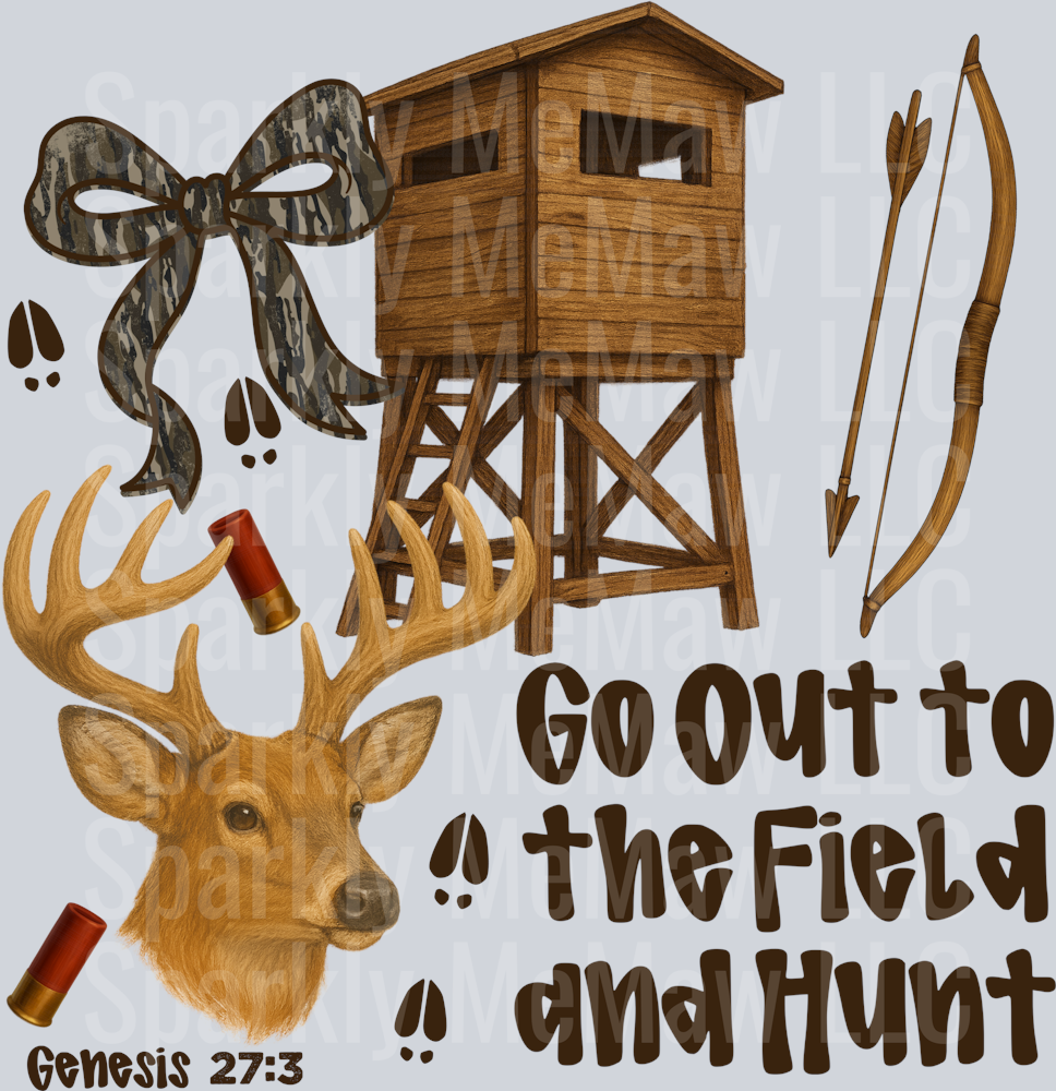 Go out to the Field and Hunt UV DTF Decal