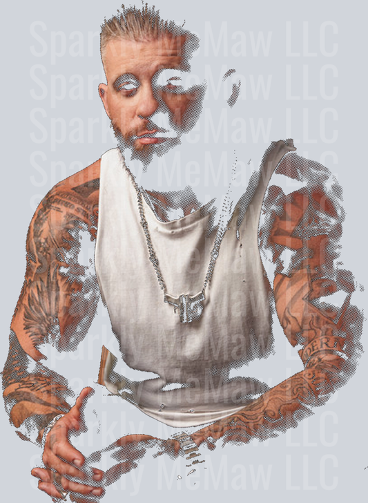 brantley color Halftone DTF Transfer (Fabric)