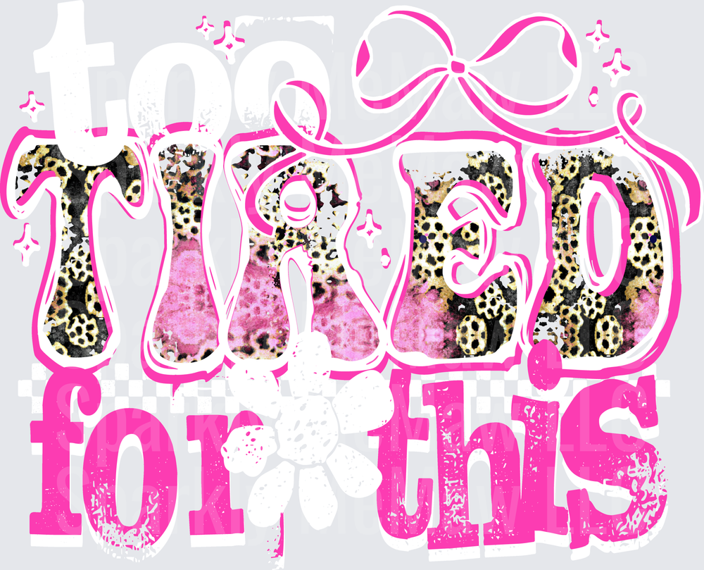 Mom for This DTF Transfer Leopard Print Pink Bow Typography Design for Fabric