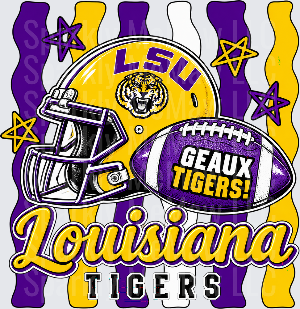 LSU Louisiana Tigers Geaux Tigers UV DTF Decal